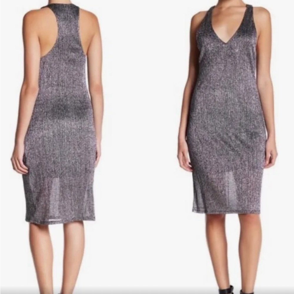 Free Press Silver and Black Dress - Large